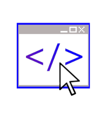 illustrated cursor hovering over tag in window